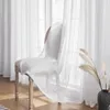 Tenda Tende moderne in lino di tulle tinta unita per soggiorno Camera da letto trasparente Cucina Decorazioni per finestre in voile giapponese