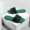 Zapatillas de tela bordada Zapatillas de diapositivas Diapositivas de diseñador para mujer Sandalias de verano para caminar en la playa Moda de tacón bajo Zapatillas planas Tamaño 37-42