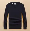 Suéter de crocodilo masculino clássico cor sólida bordado padrão cardigan masculino torção suéter malha cor sólida suéter de lã jumper pulôver preto 2xl