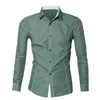Męskie koszule zwykłe brytyjskie styl solidna koszula męska moda z długim rękawem 2023 Autumn Business Formalne zużycie Slim Fit Bluzka 2xl