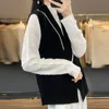 Femmes gilets pull gilet printemps automne décontracté lâche tricoté sans manches dames col en v Cardigan hauts vêtements d'extérieur pour femmes 230424