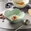 Bowls Creative Lotus Shaped Ceramic Bowl Household Fruit Salad Dessert Pasta Molecular Cuisine Specialty Tableware