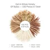 Kwiaty dekoracyjne 100pcs suszony pampas wystrój trawy wysoki boho boho bouquet - naturalny pompas puszysty