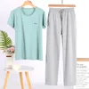 Vrouwen Nachtkleding Pyjama Korte Mouw Lange Broek Pak 2023 Lente Zomer Thuis Kleding Modale Grote Maat Pyjama Femmes Set