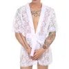 Mäns sexiga korta ssee-through porr spets badrock transparent sex erotisk bdsm pamas thong het kostym hemkläder kläder