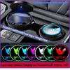 Bil Ashtrays anpassade bil Ashtray bil Ashtray Led Light Mirror Cigarett Ash Pocket Ash Flame Metal Cup Portable Trådlös laddning Q231125