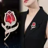 Broschen Mode handgemachte Paar Strass Pflanze Blume Sammlung Rose Brosche Pin für Frauen Dame Kostüm Schmuck