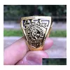 Con piedras laterales Duke Blue 1992 Devils Campeonato Nacional Anillo Hombres Fan Recuerdo Regalo Venta al por mayor Gota Entrega Joyería Anillo Dhn6T