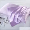 Pillow Case Silk Pillowcase Ice 100% Pure Natural Mberry Standard Size Cases Er D Drop Delivery Home Garden Textiles Bedding Supplies Dhuo3