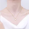 Pendentif colliers LIVVY couleur argent à la mode collier en forme de coeur fin pour les femmes bijoux élégants brillant Zircon cadeau de mariage