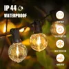 Christmas Decorations 50FT LED G40 Ball String Lights Waterproof Outdoor Garden Garland String Lights Terrace Garden Pub Christmas Party Decoration 231124