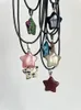 Collane con ciondolo Trend Natural Stone Hexagon Crystal Rose Quartz Opal Star Collana per donna Fluorite Lapis Pendolo Gioielli regalo