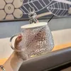 Bouteilles d'eau Ins Style Haute Beauté Tasse Tasse En Verre Avec Couvercle Cuillère Femme Bureau Café Ménage Fleur Thé