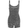 Sexy Jumpsuits For Women Chest Sling Black And White Stripe Waist Slim Spice Girl Hip Lifting Jumpsuit Shorts Clubwear Bodycon Amp Rompers Bodysuit