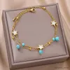 Cavigliere Vintage Bule Bead Stelle Cavigliere per le donne Bracciale cavigliera in acciaio inossidabile color oro Nuovi accessori da spiaggia estivi Gioielli femmes R231125