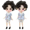 Dockor Icy DBS Blyth Doll 1 6 Toy White Skin Joint Body BJD Black Hair Matte Face With Eyebrow Custom 30cm 231124