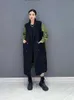 Trench da donna Ms Cappotto lungo Polvere di fondo Autunno Colore abbinato Tweed Spettacolo Sottile Grandi cantieri Facile per il tempo libero Doppiopetto