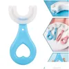 Soothers Teethers Kids Toothbrush U-Shape Infant With Handle Sile Oral Care Cleaning Brush For Toddlers Ages 2-12 Drop Delivery Baby M Dhulf