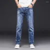 Heren jeans heren baggy rechte casual broek zakelijk stretch losse fit broek mannelijke kleding plus maat 40 grote lange mannen