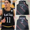 Kent State Golden Flashes basketbalshirt Julius Rollins VonCameron Davis Malique Jacobs Sincere Carry Brendon Moss gestikte Kent State jerseys