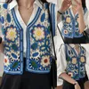Women's Vests Lovely Women Summer Waistcoats Sleeveless Button Down Crochet Ins Floral Knit Cardigan Tops Korean Female Outerwear M6CD 230424