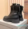 Italien vackra låga bootes runda huvuden plattform kalvskinn boot design afton klänning gåva korta stövlar