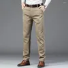 Männer Hosen 2023 Frühling Herbst Mode Hohe Taille Gerade Männliche Stretch Business Casual Männer Lose Baumwolle Hosen L255