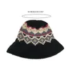 Berets Japanese Bucket Hat Knitted Floral Fisherman Gift For Girlfriend
