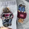 Chaussettes pour hommes Hommes 2023 Mélange 5 couleurs Coton Automne Respirant Skateboard Happy Men Winter Cartoon Bear Mid Tube pour cadeau de Noël Dro Dhbco