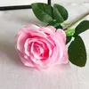 Dekorative Blumen Kunstseide Rose Hochwertiger weißer Blumenstrauß Rosa für Hochzeitsfeier Festival DIY Geschenk 6 große Köpfe Wohnkultur