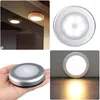Luzes noturnas sem fio 6 Sensor de movimento de movimento LED Cabinete de parede de parede de guarda