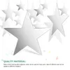 Fleurs décoratives 24 pièces, décoration d'étoiles en papier étoiles suspendues pour fête de bébé, noël 210G, carte argentée Double face en carton
