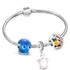 925STERLING SLATER CHARMS BRACELETS STEP PENEGEM PENENTE MULHERM DIA DO DIA DO DIA DA Mãe Gift Diy Fit Pandora Breads