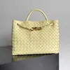 Designer Andiamo Fashion Large Bag Venata 2024 Väskor Evening Bottegs Bag Arco Capacity Versatile Sadel Cowhide Woven Tote Purse Casual One Shoule X543