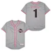 Baseball Moive Pinkys Records Disques Maillots VENDREDI PROCHAIN 1 JOUR JOURS EN GRIS Noir Rose Équipe Tout Cousu Cool Base Cooperstown Rétro Université Sport Respirant