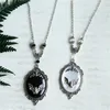 Hangende kettingen gotische vampier vleermuis bat trui ketting verzilverde kader cameo Halloween Witch Crystal Gift for Lover