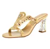 Sandalen Große Größe Frauen Sommer Strass High Heels Damen Hochzeit Schuhe Sexy Kristall Grün 41 42