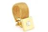 Manschett länkar GoldColor Cufflinks Golden Color Square Crystal Novel Design Sale Copper Material Manschettknappar Whoelsale Retail 230425