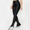 Leggings voor dames glanzende flare sportschool Zwarte pantia Damesbroek Hoge taille Sportbroek Running Sweatpants