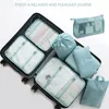 Bag Organizer 86 pcs Set Travel Organizer Storage Bags Suitcase Packing Set Storage Cases Portable Luggage Organizer Clothes Shoe Tidy Pouch 230425