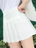 Skirts 2023 Women High Waist Pleated Girls Tennis School White/Black Mini Skirt Uniform Female Loose Casual Short Bottoms