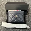 Novo 23ss fashion CC titular Moeda cartão de crédito clássico carteira de canal de pele de cordeiro bolsa designer caviar original carteira feminina masculina de luxo mini cartão