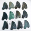 Natural Jade Moss Agate Gua Sha Facial Tools Anti Aging Sawtooth Guasha Stone Massage Tool Face Lyft Anti Wrinkle Beauty Health Skin Care