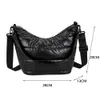 Avondtassen winterruimte dames handtassen opgevuld gewikkeld crossbody voor vrouwen trend mode vrouwelijke hobos schouder messenger tas 230424