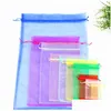 Gift Wrap 10pcs 15x20 17x23 20x30 Organza Bag Pink Blue Wedding Puches Gift Smycken Förpackning Birthday Party Supplies1 Drop Delivery DHGDA