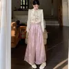 Bluzki damskie Chińskie światło w stylu National Style Long Inteved Autumn 2023 Vintage Hafdery Loose Slim Top Kobieta