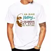 T-shirts pour hommes été noir puissance lettre impression chemise hommes t-shirts graphiques vies matière T-shirt Camisetas Hombre afrique T-shirt homme