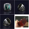 Anelli a grappolo Hall Of Fame Ron Jaworski 7 Anello da campionato dei campioni della squadra di football americano con scatola di legno Set souvenir Fan Men Gift Dhxyt