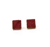 Stud Earrings Square Resin Jelly Color Druzy For Women