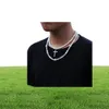Luxury Designer Jewelry Women Necklace Iced Out Pendant Necklaces Hip Hop Charms Rapper Fashion Statement Accessories Men Pearl Chain5838219